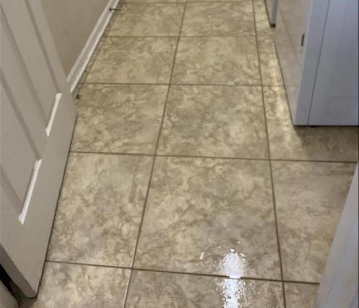 Water leak in a laundry room 